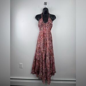 NWT A.L.C. Women Amina Halter Handkerchief Maxi Dress Size 2